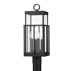 Longport Outdoor Post Light by Troy Lighting, 21.25" Tall, Dimmable, Textured Black Metal, UL Wet Rated