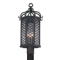Los Olivos Outdoor Post Light by Troy Lighting - Hand-Forged Iron, Dimmable, 23" Tall, UL Wet Rated