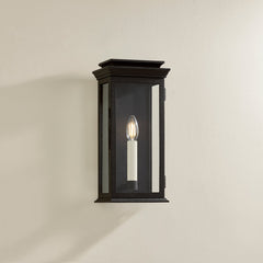 Louie Outdoor Wall Sconce by Troy Lighting, Weather-Resistant, 14.5" Height, Clear Glass, Dimmable