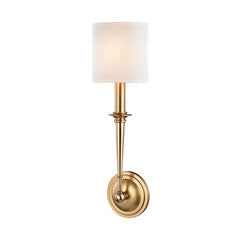 Lourdes Sconce 18.5" by Hudson Valley Lighting - Elegant Linen Shade, Multiple Finishes, UL Damp Rated