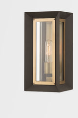 Lowry Outdoor Wall Sconce by Troy Lighting - Inverted Cube Design, Textured Bronze Finish, UL Wet Rated