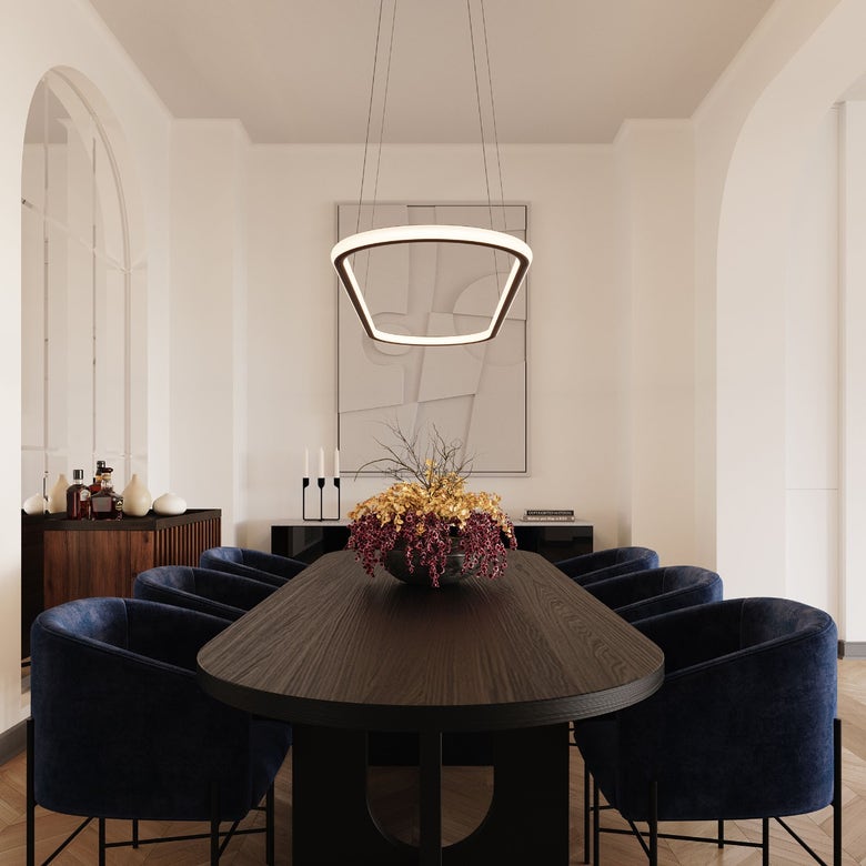 Luna 60-Inch LED Racetrack Pendant Light by SONNEMAN - Dimmable, 7000 Lumens, Energy-Efficient, Multiple Finishes