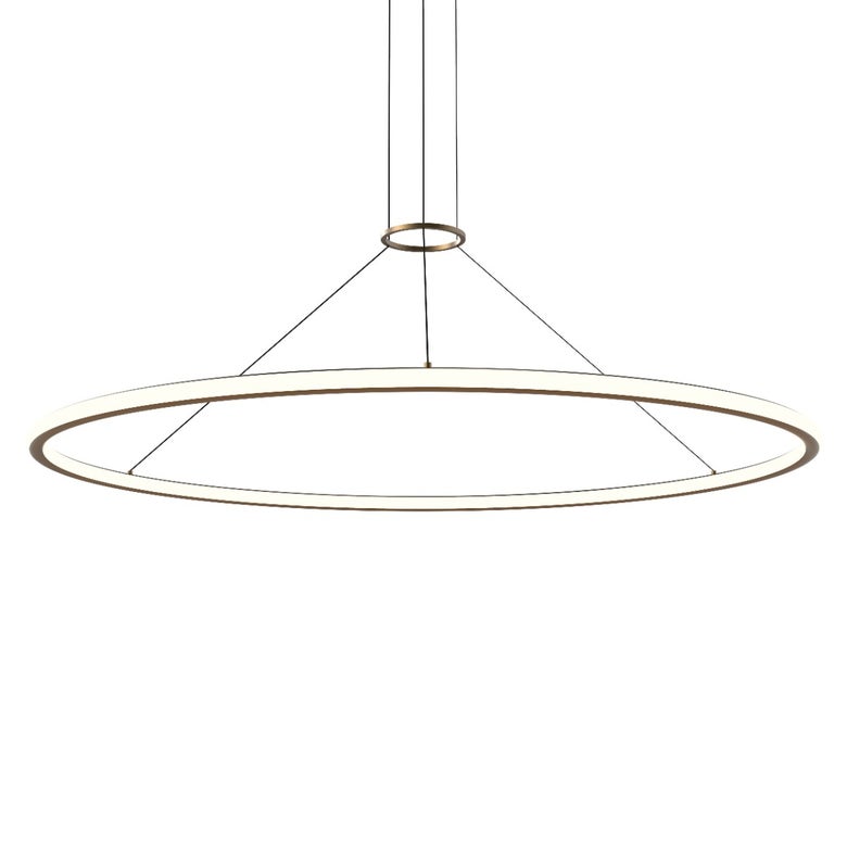 SONNEMAN Luna 60-Inch LED Round Pendant Light with Dimmable Energy Efficient Design in Multiple Finishes