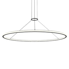 SONNEMAN Luna 60-Inch LED Round Pendant Light with Dimmable Energy Efficient Design in Multiple Finishes