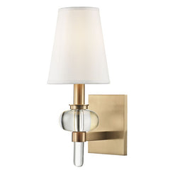 Luna Sconce by Hudson Valley Lighting 1900 - Modern Wall Light with Silk Shade and Dimmable Feature