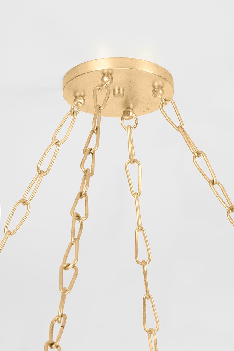 Lure Large Chandelier 16 Lights by Corbett Lighting - Modern Coastal Wood Beads & Dimmable Design