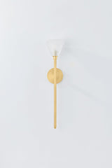 Maspeth Sconce 25"H by Hudson Valley Lighting - Aged Brass with K9 Crystal Floral Design