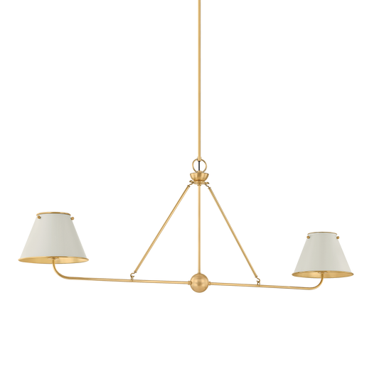 Burghley Linear - Aged Brass/Off-White