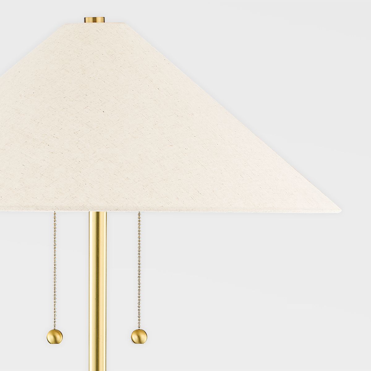 Maia Dimmable Floor Lamp By Mitzi, 67" Tall, Aged Brass & Ceramic Beige, Versatile Modern Design