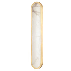Manhasset Large Sconce 28" by Hudson Valley Lighting with Alabaster Shade & Dimmable LED Bulb