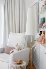 Mariana Floor Lamp 70" Tall With Pebble-Inspired Base And Dimmable White Linen Shade By Mitzi