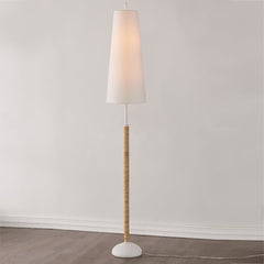 Mariana Floor Lamp 70" Tall With Pebble-Inspired Base And Dimmable White Linen Shade By Mitzi