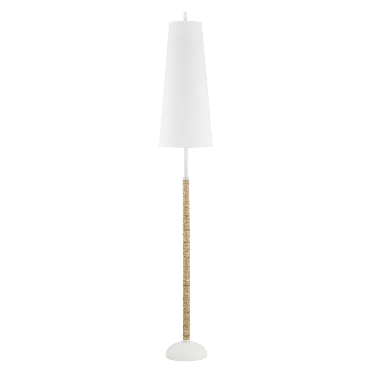 Mariana Floor Lamp 70" Tall With Pebble-Inspired Base And Dimmable White Linen Shade By Mitzi