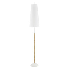 Mariana Floor Lamp 70" Tall With Pebble-Inspired Base And Dimmable White Linen Shade By Mitzi