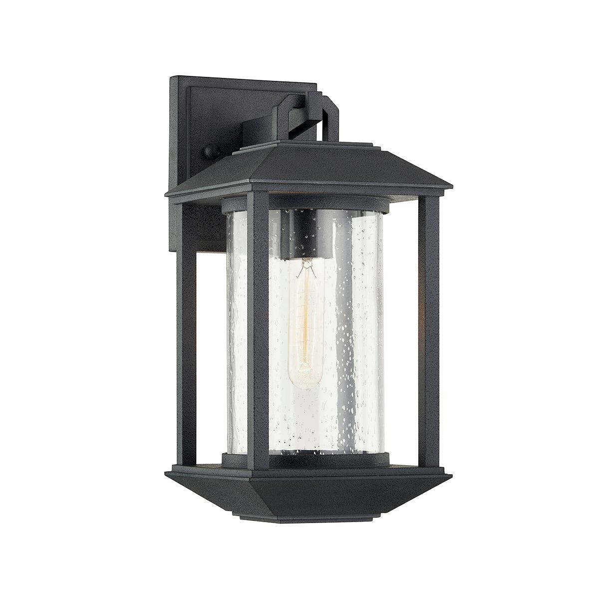 Mccarthy Outdoor Wall Sconce by Troy Lighting B7281-FOR, Dimmable, UL Wet Rated, Forged Iron Finish