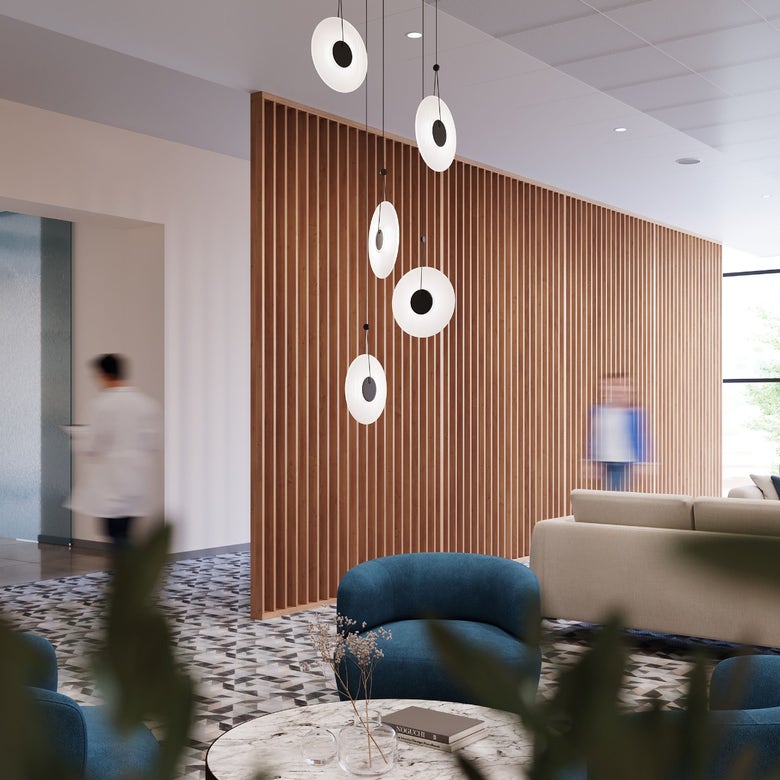 Meclisse 5-Light LED Chandelier by SONNEMAN with Dimmable Function and Rotating Design