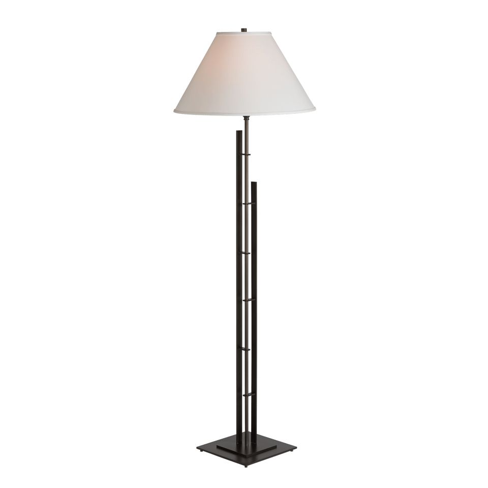 Metra Double Floor Lamp by Hubbardton Forge, 57.2" Height, Dimmable, Steel, Modern Design