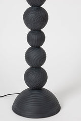 Miela Floor Lamp by Troy Lighting - Dimmable, Totem-Style Design, Forged Iron & Black Ceramic Finish