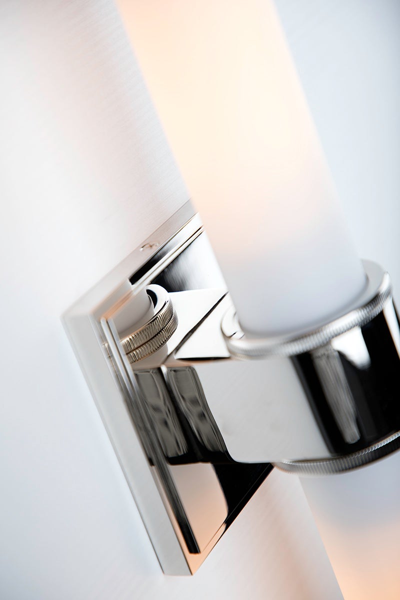 Mill Valley Bath Sconce 1261 by Hudson Valley Lighting - Elegant Metal & Glass Fixture, Dimmable, UL Damp Rated