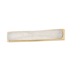 Millie Vanity Light by Corbett Lighting – 3.25" H, 18.25" W, Alabaster Shade, Dimmable, Damp Rated