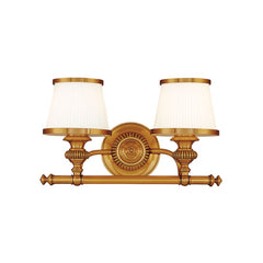 Hudson Valley Lighting Milton 2-Light Vanity Light, Dimmable, Opal Glass, Vintage Brass or Polished Nickel