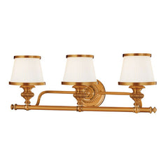 Milton 3-Light Vanity Light by Hudson Valley Lighting, Opal Glass Shades, Dimmable, UL Damp Rated