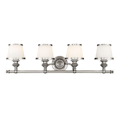 Hudson Valley Lighting Milton 4-Light Vanity Light, Dimmable, Opal Glass, Flemish Brass or Polished Nickel