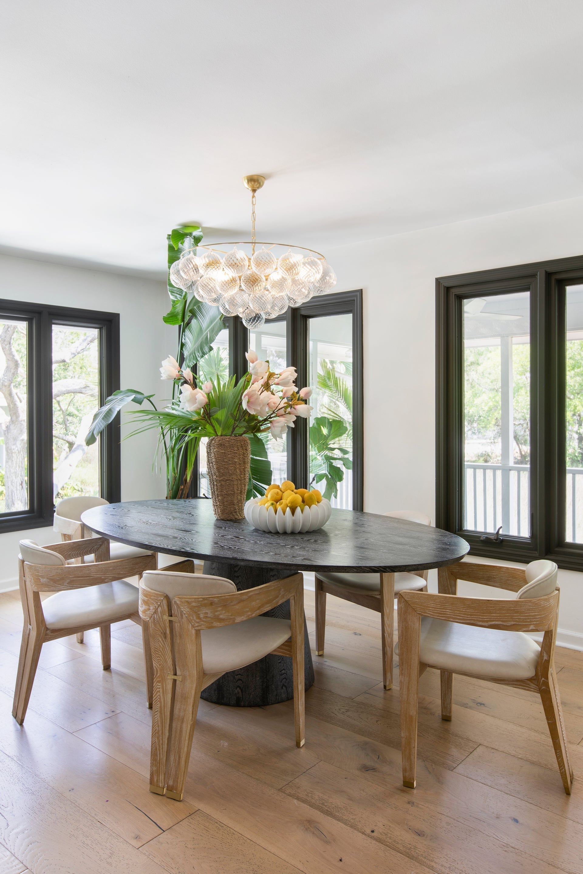 Mimi 9-Light Chandelier by Mitzi with Aged Brass Frame & Swirl Ribbed Glass Globes