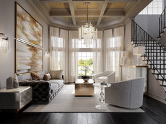 Mont Blanc 66.25" Large Chandelier by Corbett Lighting with Elegant Piastre Glass & 13 Lights