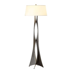 Hubbardton Forge Moreau 1-Light Floor Lamp With Dimmable Feature, Linen Shade, & Elegant Design