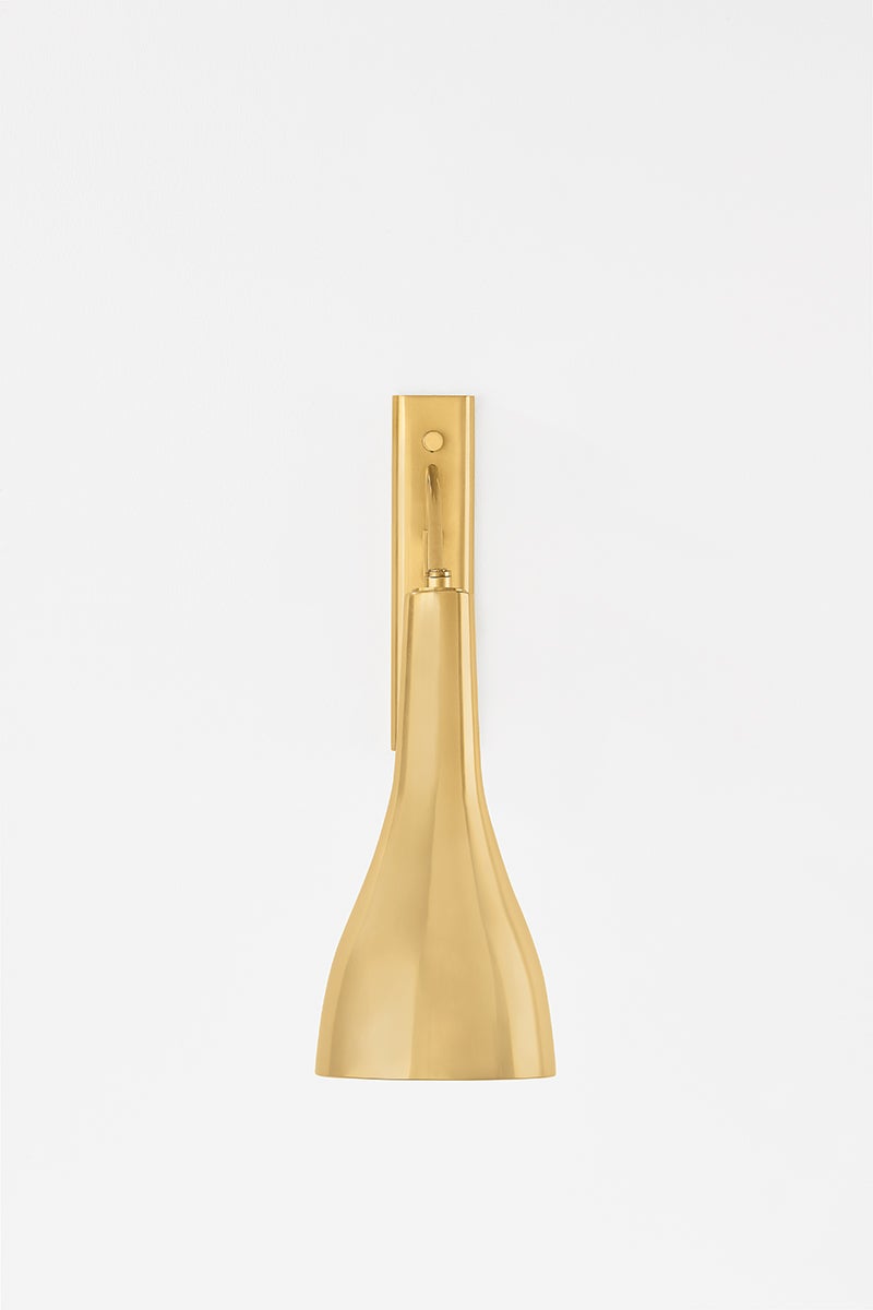 Northford Sconce by Hudson Valley Lighting, Dimmable Steel Wall Light, Aged Brass & Distressed Bronze Finish