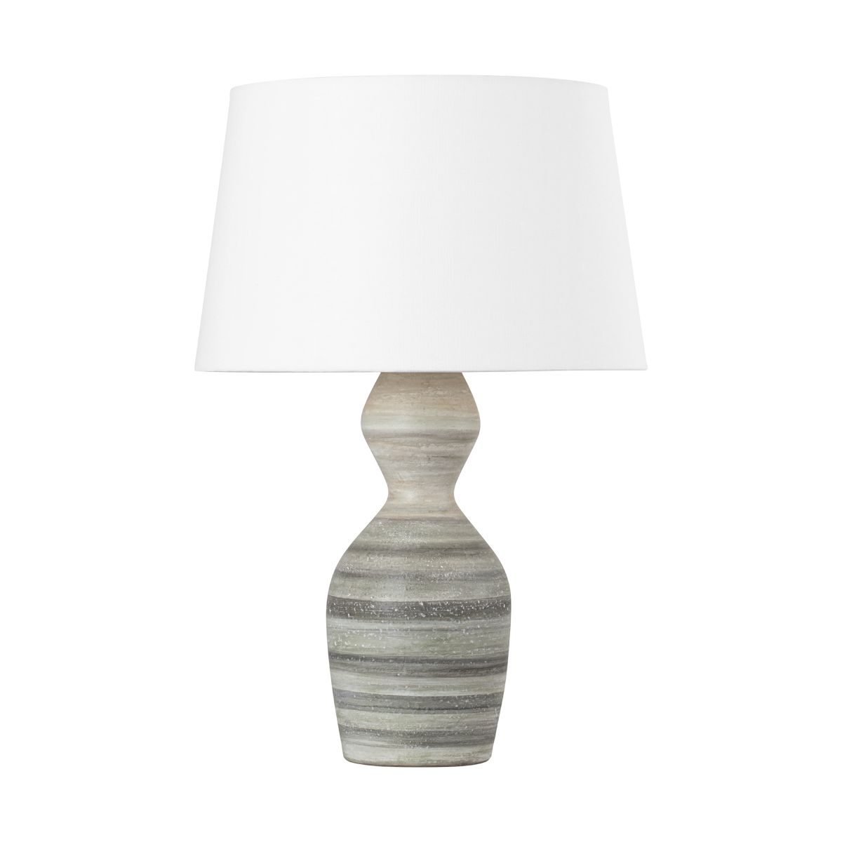 Nahant 29" Table Lamp by Hudson Valley Lighting with White Dune Ceramic Body and Vintage Gold Accents
