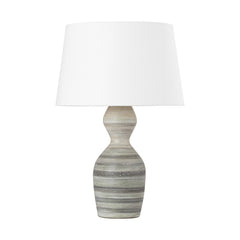 Nahant 29" Table Lamp by Hudson Valley Lighting with White Dune Ceramic Body and Vintage Gold Accents