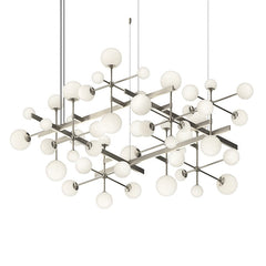 SONNEMAN Nebula Square Chandelier 2065 - Energy Efficient LED, Adjustable Height, Modern Glass Design