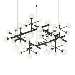 SONNEMAN Nebula Square Chandelier 2065 - Energy Efficient LED, Adjustable Height, Modern Glass Design