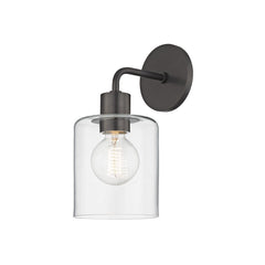 Mitzi Neko Sconce - Dimmable Wall Light with Clear Glass Shade, Aged Brass/Old Bronze/Polished Nickel Finishes