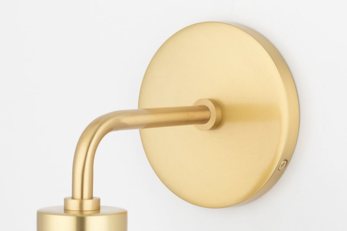 Mitzi Neko Sconce - Dimmable Wall Light with Clear Glass Shade, Aged Brass/Old Bronze/Polished Nickel Finishes