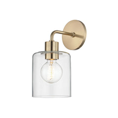 Mitzi Neko Sconce - Dimmable Wall Light with Clear Glass Shade, Aged Brass/Old Bronze/Polished Nickel Finishes