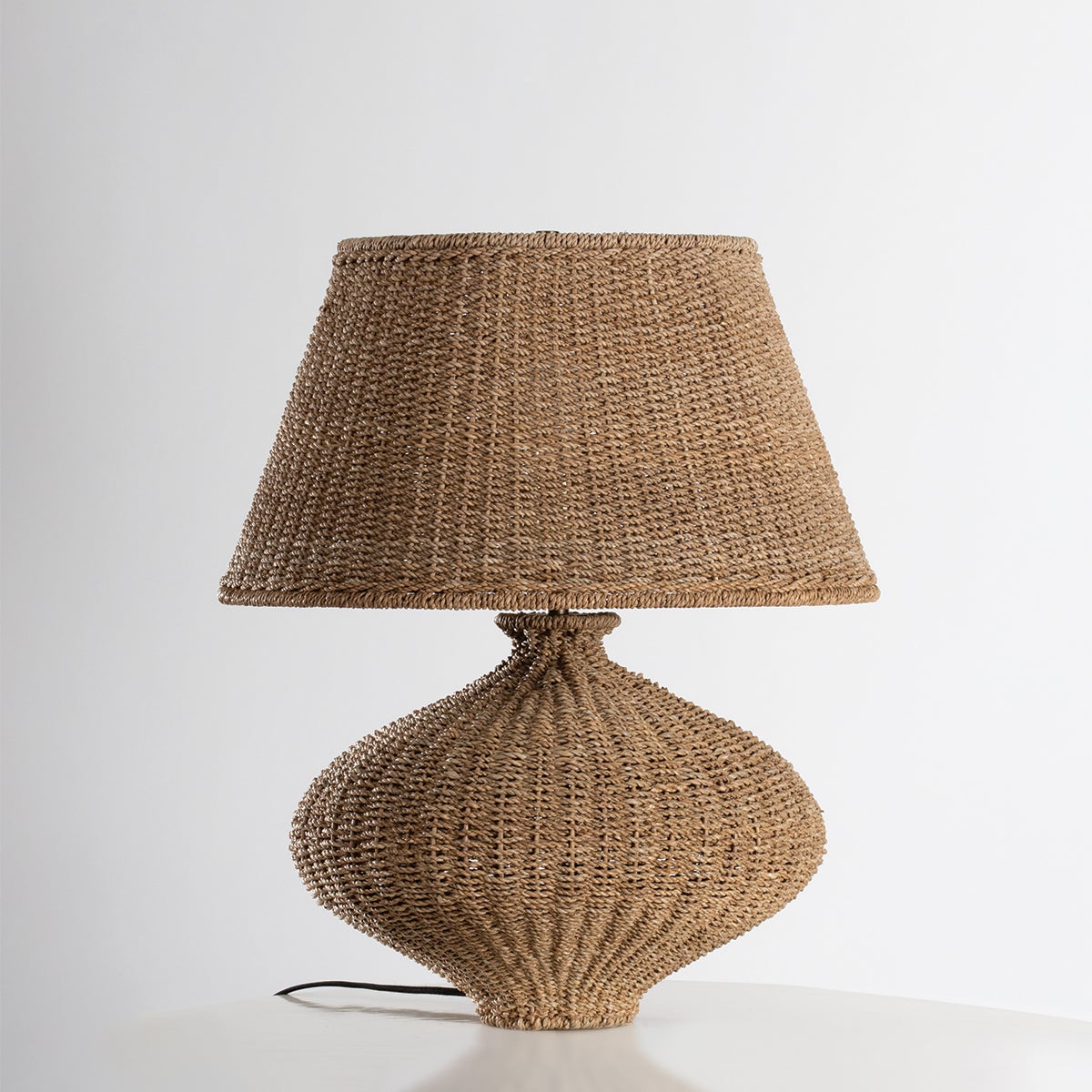 Nette Table Lamp With Dimmable Natural Abaca Shade And Patina Brass Finish By Troy Lighting