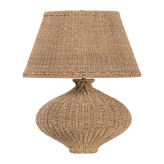 Nette Table Lamp With Dimmable Natural Abaca Shade And Patina Brass Finish By Troy Lighting