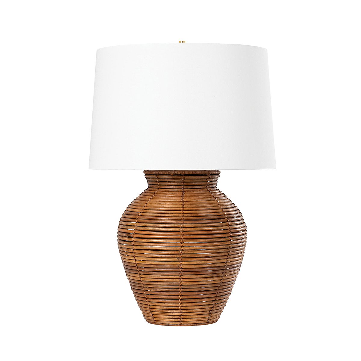 Newark Table Lamp 29.75 In By Hudson Valley Lighting In Vintage Gold Leaf With Dimmable White Shade