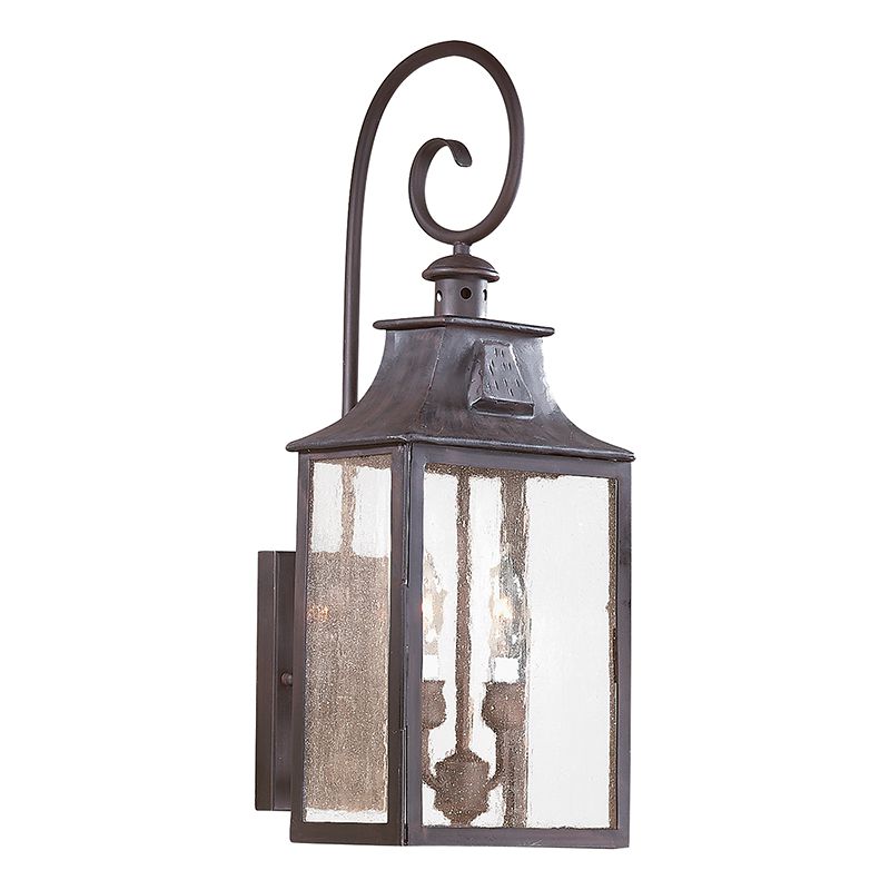 Newton Medium Outdoor Wall Light by Troy Lighting, 23" Tall, Soft Off Black, Dimmable, UL Wet Rated