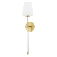 Niagara Wall Sconce 27.5" High by Hudson Valley Lighting - Crystal Detail, Dimmable, E12 Base, Aged Brass or Polished Nickel