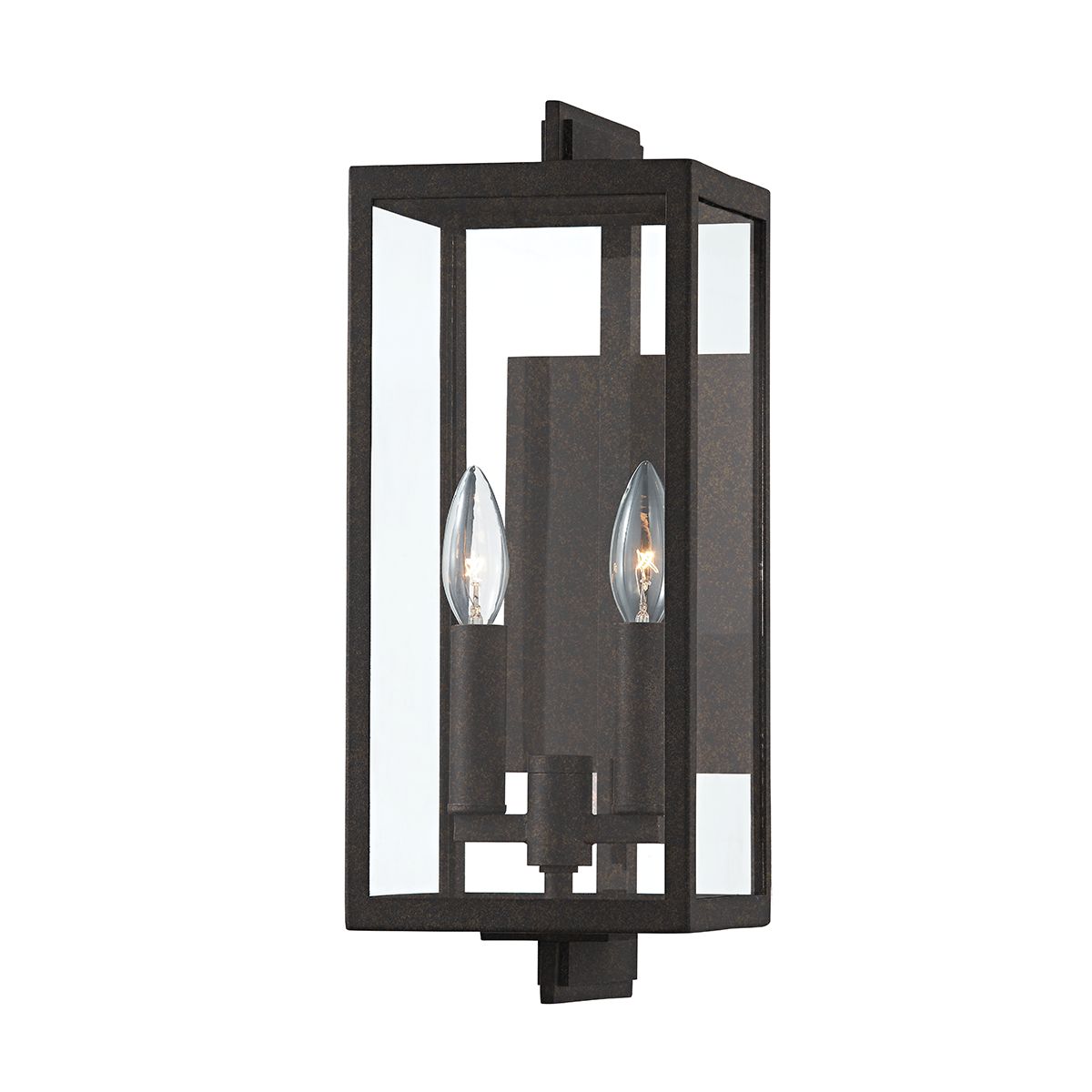 Nico Medium Outdoor Wall Sconce by Troy Lighting, French Iron Finish, Dimmable, UL Wet Rated