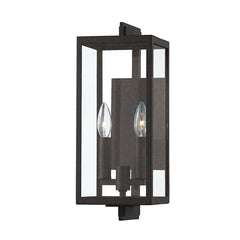 Nico Medium Outdoor Wall Sconce by Troy Lighting, French Iron Finish, Dimmable, UL Wet Rated