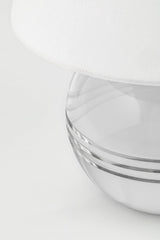 Mitzi Nicole Table Lamp 12.75" High Dimmable Crystal Base Off-White Linen Shade E12 Bulb