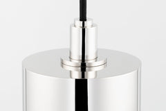 Mitzi Nora Pendant Light with Adjustable Height, Clear Etched Glass Shade, Dimmer Compatible, 5.25