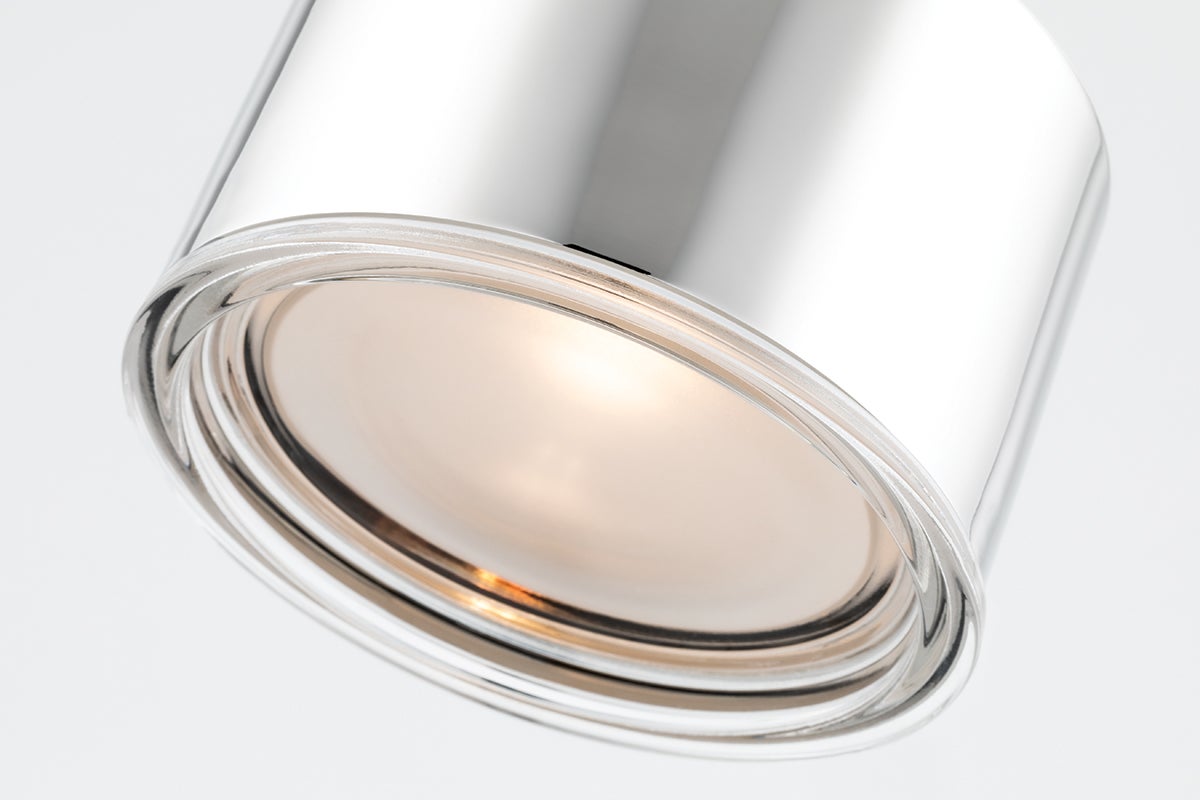 Mitzi Nora Pendant Light with Adjustable Height, Clear Etched Glass Shade, Dimmer Compatible, 5.25
