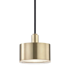 Mitzi Nora Pendant Light with Adjustable Height, Clear Etched Glass Shade, Dimmer Compatible, 5.25