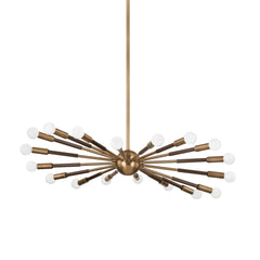 Obie Chandelier by Troy Lighting - 18 Lights, Dimmable, Mid-Century Modern, Patina Brass & Bronze Finish